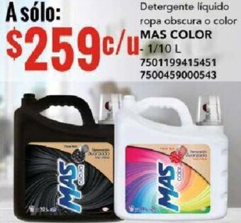 City Club MAS COLOR Detergente líquido ropa obscura o color 1/10 L oferta