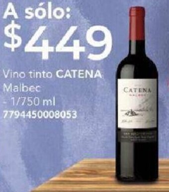 CATENA Vino tinto Malbec 1/750ml