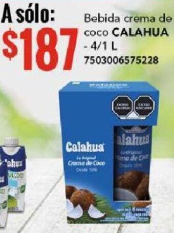 City Club CALAHUA Bebida crema de coco 4/1L oferta