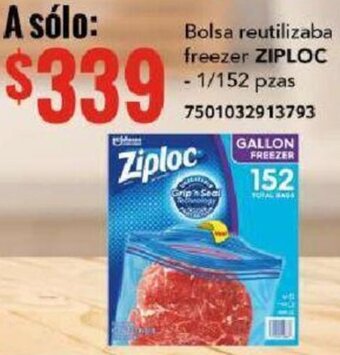 City Club ZIPLOC Bolsa reutilizaba freezer 1/152 pzas oferta