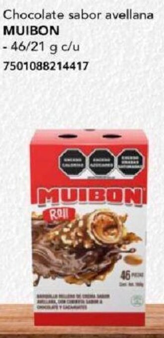 MUIBON Chocolate sabor avellana 46/21g