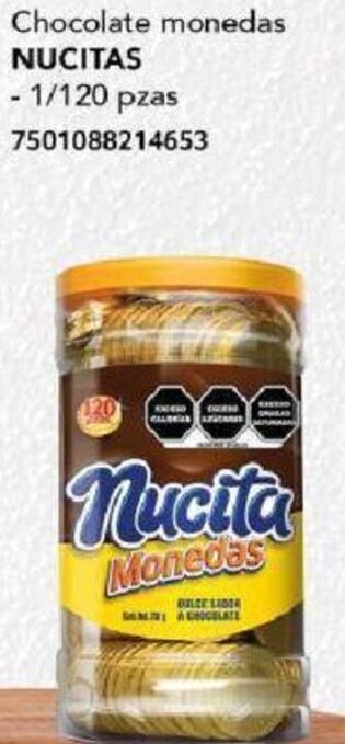City Club NUCITAS Chocolate monedas 1/120pzas oferta
