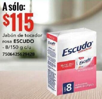 City Club ESCUDO Jabón de tocador rosa 8/150 g c/u oferta