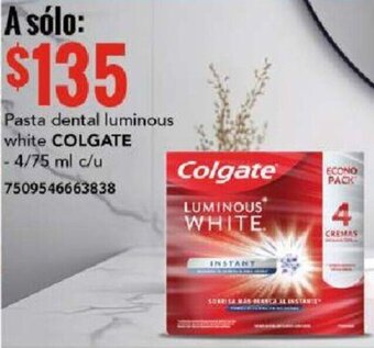 City Club COLGATE Pasta dental luminous white 4/75ml oferta