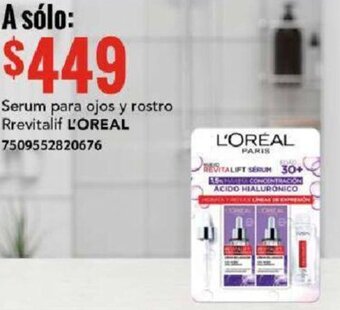 L'OREAL Serum para ojos y rostro Rrevitalif