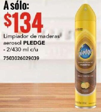 City Club PLEDGE Limpiador de maderas aerosol 2/430ml oferta