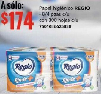 City Club REGIO Papel higiénico 8/4 pzas c/u oferta