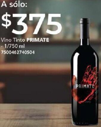 City Club PRIMATE Vino Tinto 1/750 ml oferta