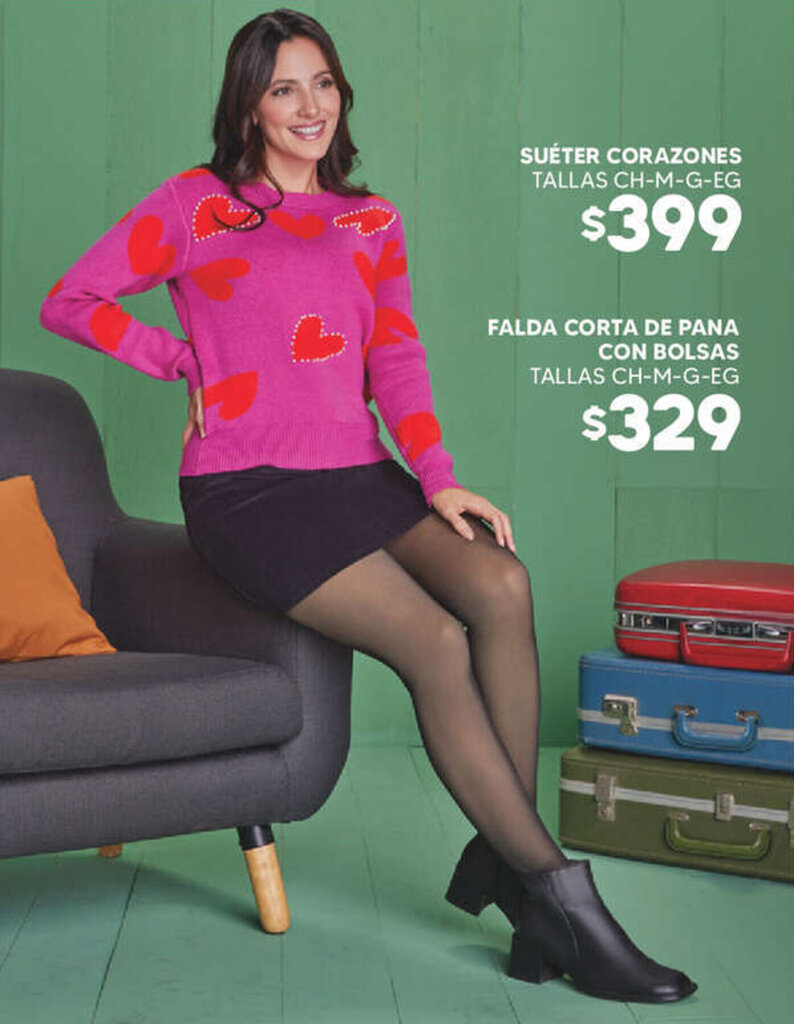 Soriana Híper SUÉTER CORAZONES TALLAS CH-M-G-EG oferta