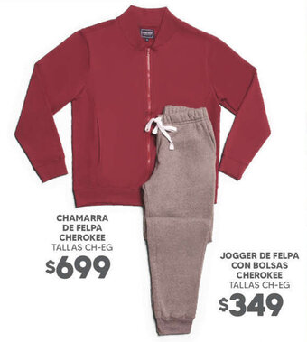 Soriana Híper CHAMARRA DE FELPA CHEROKEE TALLAS CH-EG oferta