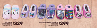 Soriana Híper PANTUFLA CHEROKEE CKJ TALLAS 13-22 oferta