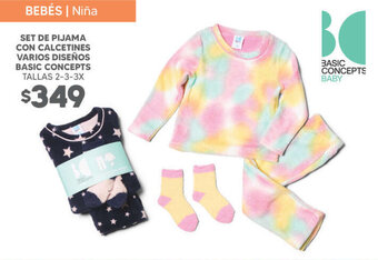 Soriana Híper SET DE PIJAMA CON CALCETINES VARIOS DISEÑOS BASIC CONCEPTS TALLAS 2-3-3X oferta