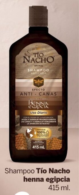 Shampoo Tío Nacho henna egipcia 415 ml. x 2