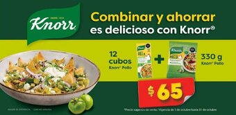 Bodega Aurrerá Knorr 12 cubos + 330g oferta