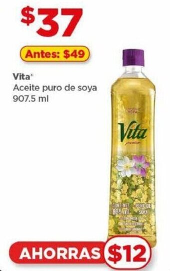 Bodega Aurrerá Vita Aceite puro de soya 907.5 ml oferta