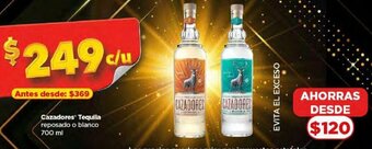 Cazadores Tequila reposado o blanco 700ml