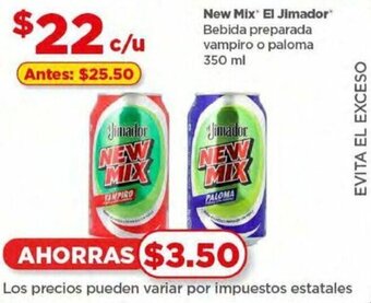 New Mix El Jimador Bebida preparada vampiro o paloma 350 ml