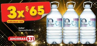 Bodega Aurrerá Gerber Agua purificada 3x4 L oferta