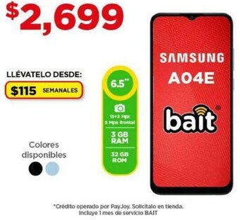 Bodega Aurrerá SAMSUNG A04E oferta