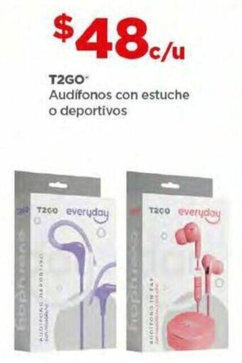 Bodega Aurrerá T2GO Audífonos con estuche o deportivos oferta