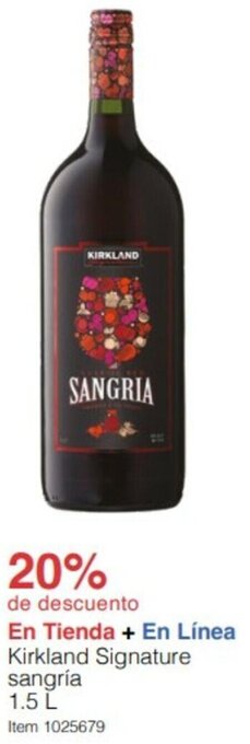Costco Kirkland Signature sangría 1.5L oferta