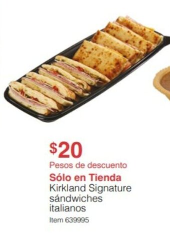 Costco Kirkland Signature sándwiches italianos oferta