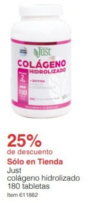 Costco Just colágeno hidrolizado 180 tabletas oferta