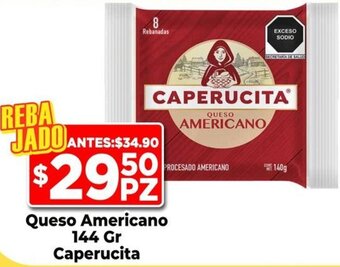 HEB Queso Americano 144 Gr Caperucita oferta