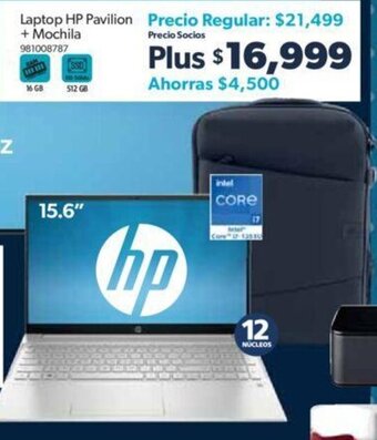 Sam's Club Laptop HP Pavilion + Mochila 15.6" oferta