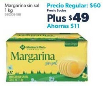 Sam's Club Margarina sin sal 1kg oferta