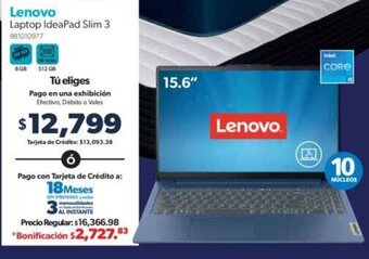 Sam's Club Lenovo Laptop IdeaPad Slim 3 oferta