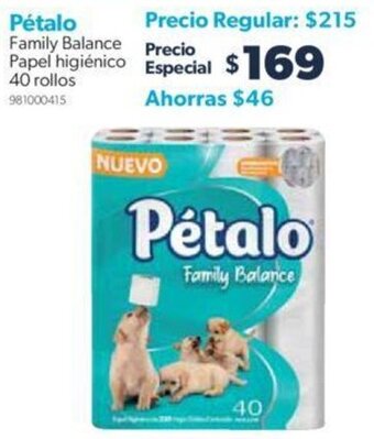 Pétalo Family Balance Papel higiénico 40 rollos