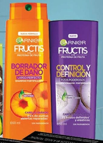 Shampoo o acondicionador Garnier Fructis 650ml