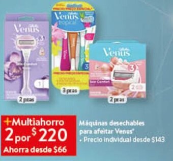 Máquinas desechables para afeitar Venus