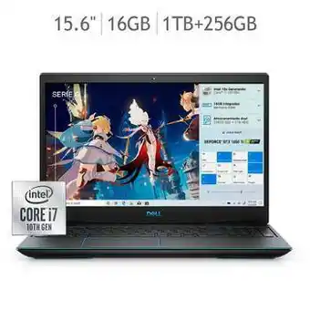 Costco Dell Laptop Gaming G3 15.6" NVIDIA® GeForce GTX 1650Ti Intel® Core™ i7-10750H 16GB 1TB + 256GB SSD oferta