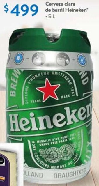 Cerveza clara de barril Heineken 5L