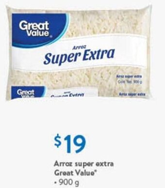 Walmart Arroz super extra Great Value 900 g oferta