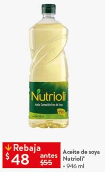 Walmart Aceite de soya/Nutrioli 946ml oferta