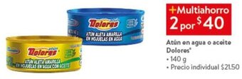 Walmart Atún en agua o aceite Dolores 140g oferta