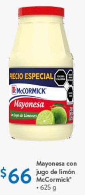 Walmart Mayonesa con jugo de limón McCormick 625 g oferta
