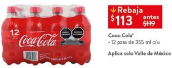 Walmart Coca-Cola 12 pzas de 355 ml c/u oferta
