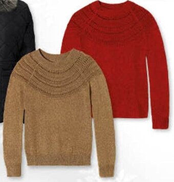 Suéter con detalle de lurex para dama Tallas CH-EG