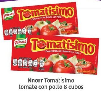 Soriana Mercado Knorr Tomatísimo tomate con pollo 8 cubos oferta