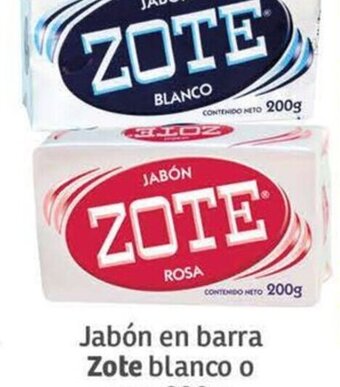 Soriana Mercado Jabón en barra Zote blanco o rosa 200 g oferta