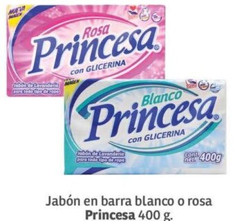 Jabón en barra blanco o rosa Princesa 400 g