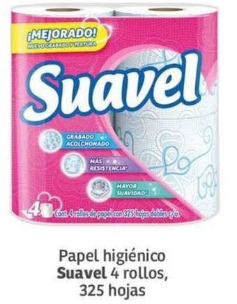 Soriana Mercado Papel higiénico Suavel 4 rollos, 325 hojas oferta