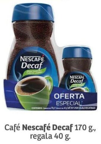 Soriana Mercado Café Nescafé Decaf 170 g., regala 40 g. oferta