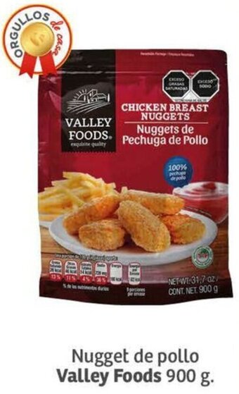 Soriana Mercado Nugget de pollo Valley Foods 900 g oferta