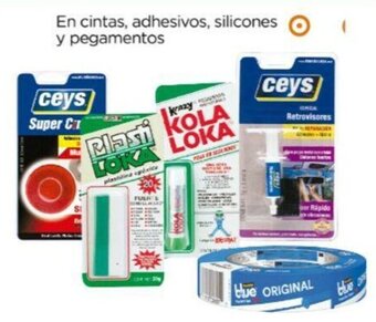 En cintas, adhesivos, silicones y pegamentos