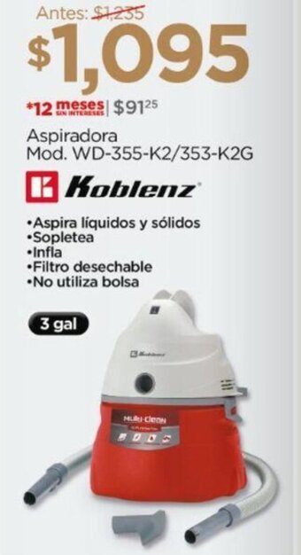 Chedraui Koblenz Aspiradora oferta